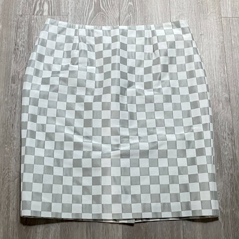 Doncaster Coll. Checked Christmas Work Office Party Event Knee Pencil Skirt 10